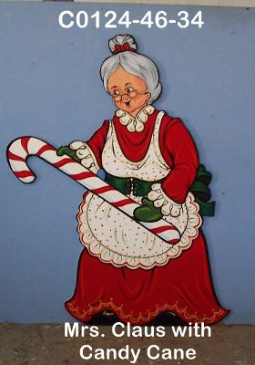 C0124Mrs. Claus with Candy Cane